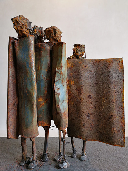 Metal sculpture ''Fam.3'', 25x36x18 cm - Johan Jonsson